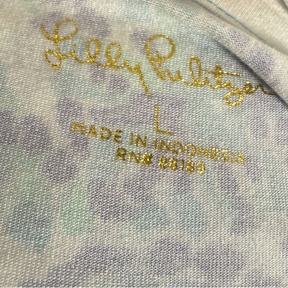 Lilly Pulitzer Blue and White Floral Dress Size Large - Picture 2 of 8